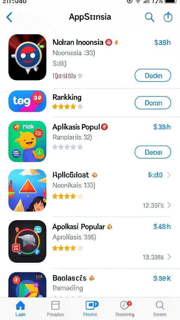 Layar utama BINTANGMPO yang menampilkan berbagai pilihan permainan.