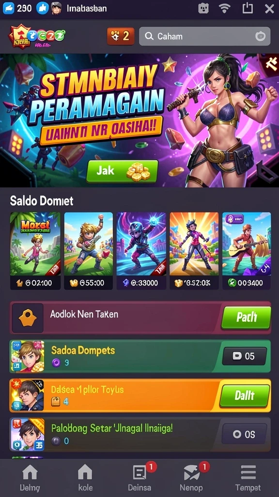 Interface yang mudah digunakan untuk pemain baru.