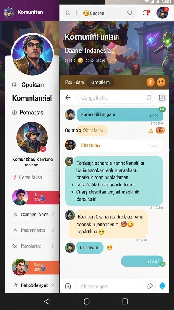 Leaderboard menunjukkan peringkat pemain secara real-time.