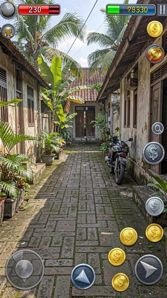Momen seru saat pemain bersaing dalam permainan.