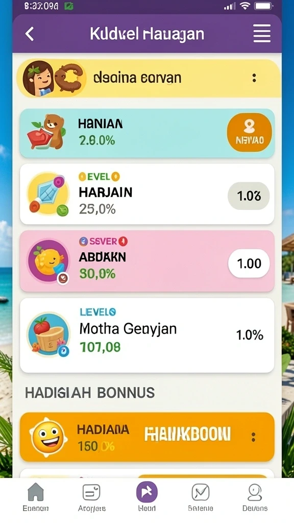 Ragam karakter untuk dipilih dan dimainkan.