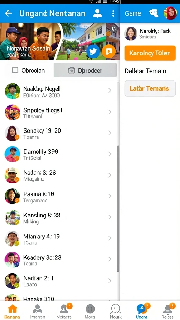Fitur multiplayer yang memungkinkan bermain dengan teman.