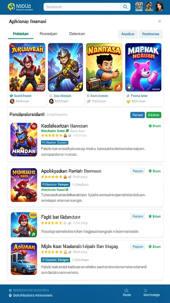 Banyak pilihan permainan yang seru dan menantang.