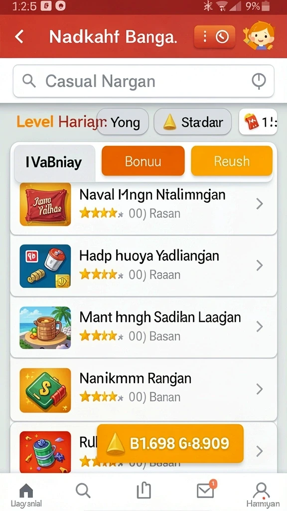 Permainan slot yang penuh warna dan efek suara yang menarik.
