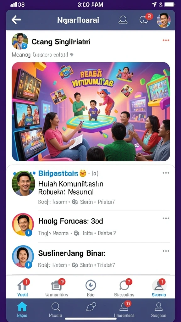 Fitur turnamen yang menambah keseruan bermain.