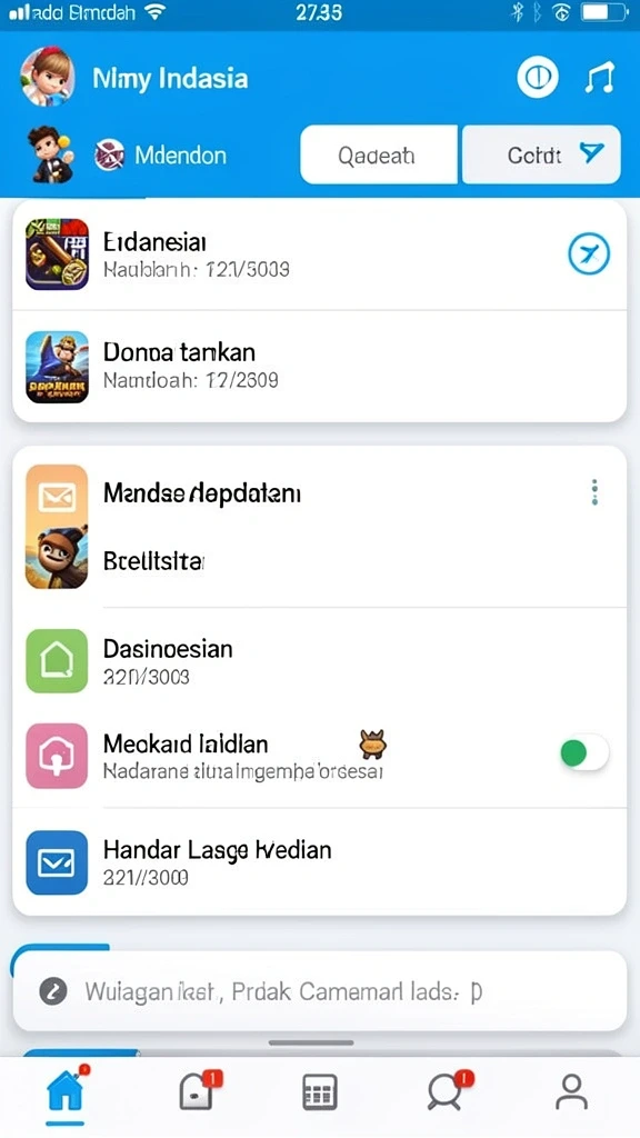 Tangkapan layar menunjukkan pencapaian dan reward yang didapat.