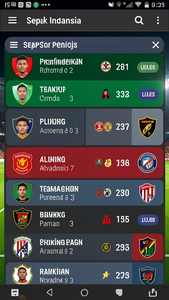 Tangkapan layar arena pertempuran yang epik.